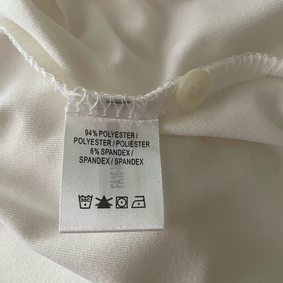 F & G Tech Golf White Polo Performance Short Sleeve Outdoor Men Shirt Size XL - Picture 6 of 8